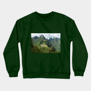 View of Machu Picchu from Huayna Picchu, Peru Crewneck Sweatshirt